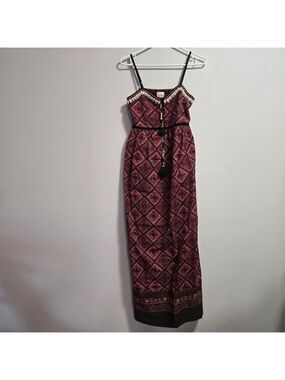 Label Ritu Kimar Elegant Burgundy and Black Maxi Dress Shells Embellishment
